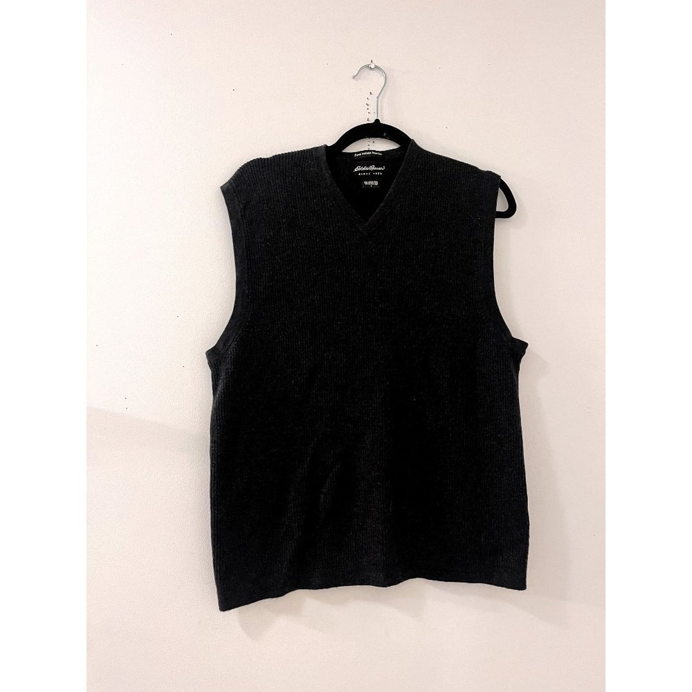 Eddie Bauer Fine Italian Merino Wool Mens‎ Vest Size large